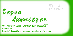 dezso lumnitzer business card